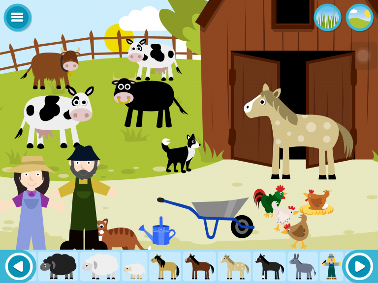 Farmyard - Make A Scene: Educational sticker apps for children